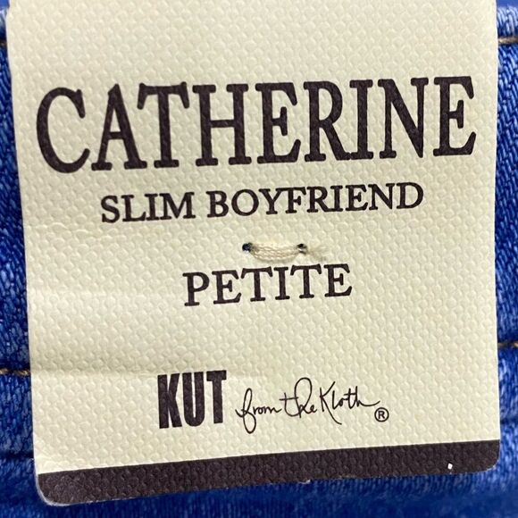 Kut From The Kloth Catherine Slim Boyfriend Jeans Size 8P Cuffed NWT - Picture 12 of 13